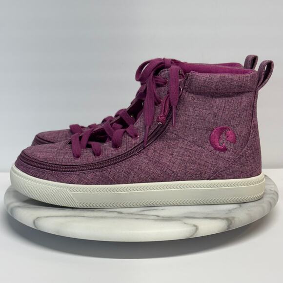 Billy High Top Shoes Woman's 6.5 Purple Zip Special Needs Comfort Zip Support - Picture 6 of 10